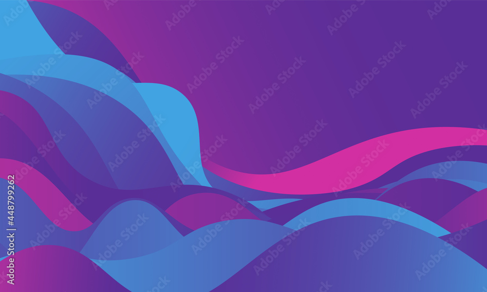 Poster wave abstract colorful geometric background. trendy gradient shapes composition. cool background des