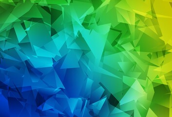 Obraz premium Light Blue, Green vector abstract mosaic backdrop.