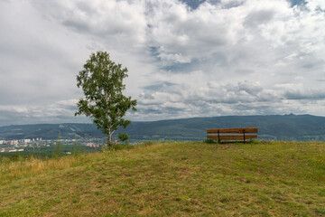 Bench in the clouds