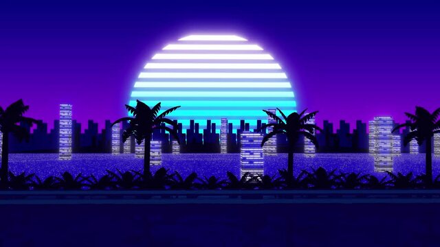 Night city in 80 style