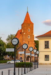 Holy Spirit Square City Clocks and the Church of the Holy Cross