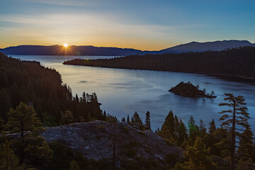 sunrise over Lake Tahoe