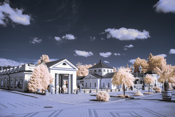 infrared photography - surreal ir photo of landscape with trees under cloudy sky - the art of our...