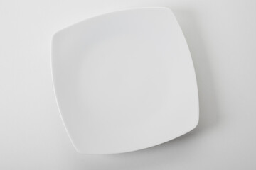 Square shaped white serving plate