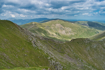 Obraz premium Lake District Helvellyn Ridge Summit View