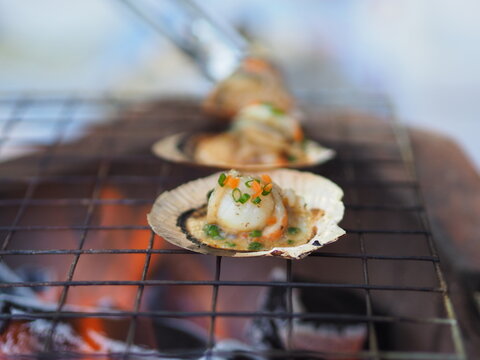 Close-up Of Food On Barbecue Grill
