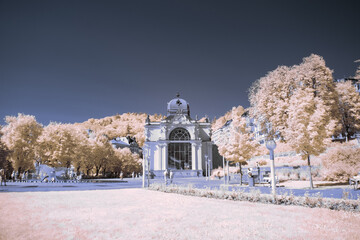 infrared photography - surreal ir photo of landscape with trees under cloudy sky - the art of our...