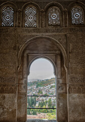 Architecture mauresque sur l'Alhambra de Grenade, Andalousie, France