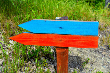 paths to be covered on foot divided into colors in sale san giovanni cuneo italy