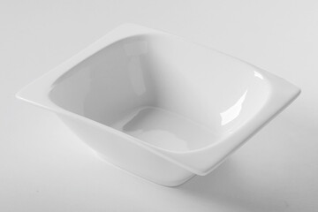 White porcelain dinner salad bowl