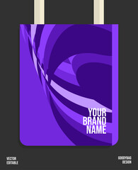 Modern style abstract art, suitable for shopping bags, tote bags, clothes designs, and many others, editable and printable design. purple theme