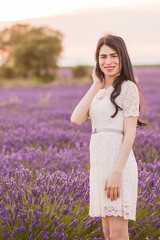 transgender woman enjoy the lavender camps from Brihuega Guadalajara. lifestuyle 