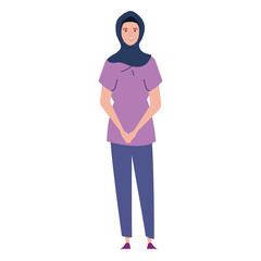 woman wearing hijab accessory