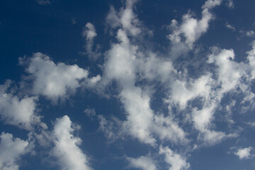 air light clouds in the sky, beautiful clouds in blue and white colors