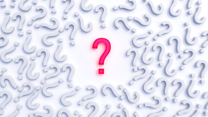 3d concept illustration query interrogation clear