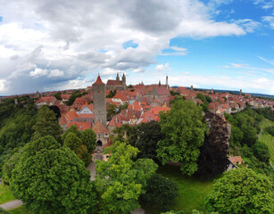 Rothenburg ob der Tauber, Deutschland: Blick über die Stadt