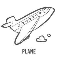 Coloring page for preschool children. Learn numbers for kindergartens and schools. Educational game. Vector illustration