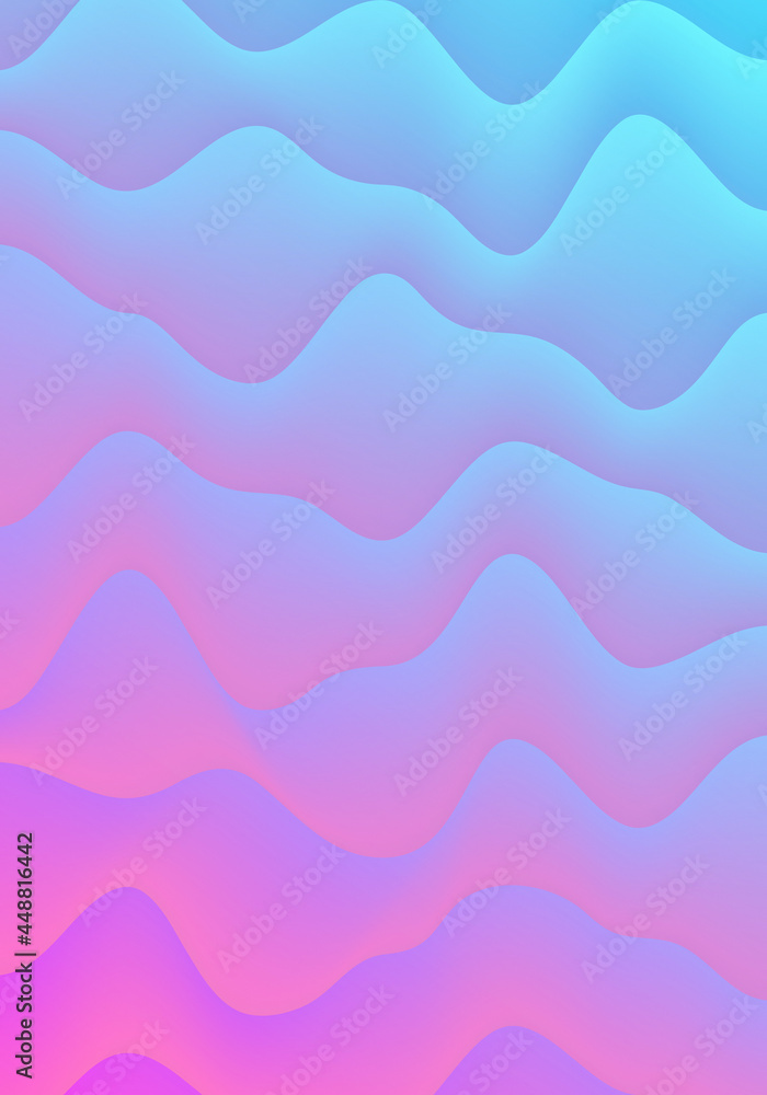 Poster fluid pattern abstract design conceptual vivid colorful vertical background
