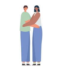 loved couple illustration