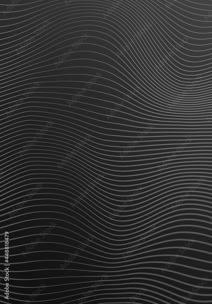 Aufkleber smooth distorted lines black white gradient surface vertical abstract background