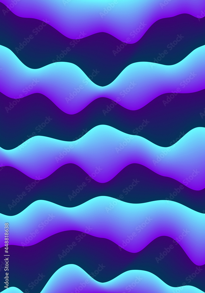 Aufkleber abstract fluid pattern conceptual vivid cyan violet gradient vertical background design template