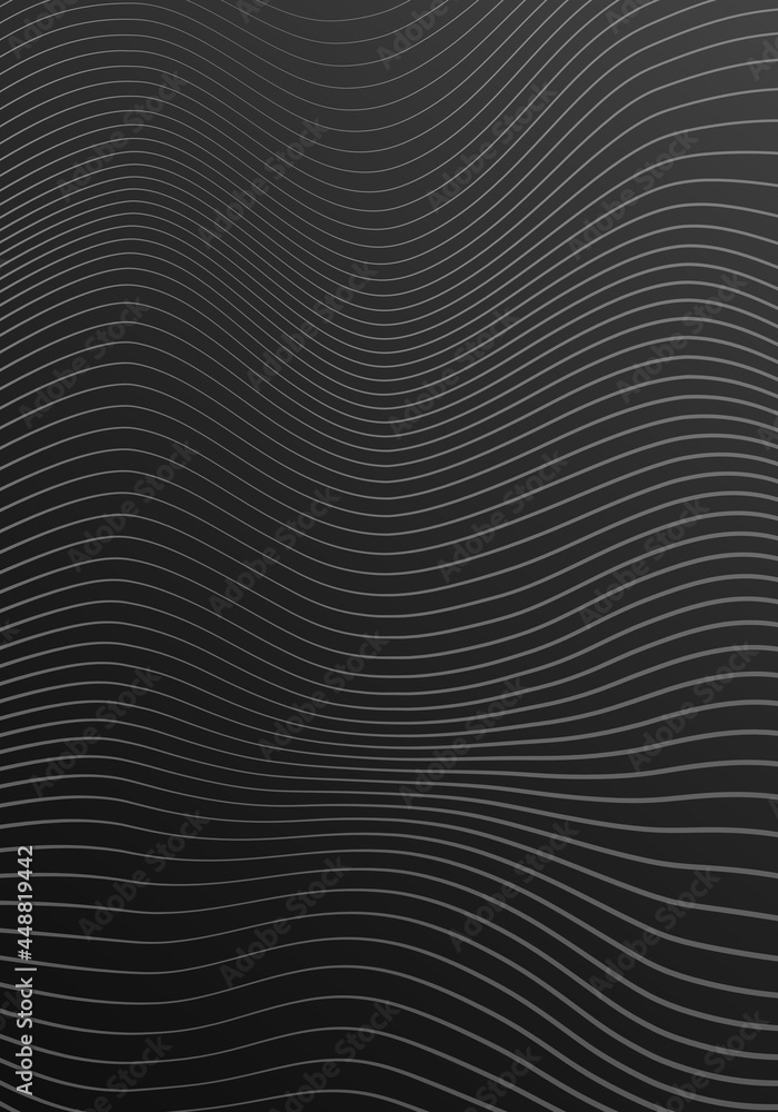Aufkleber smooth distorted lines black white gradient surface vertical abstract background