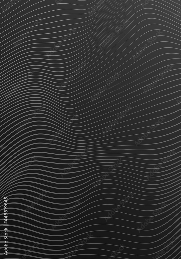 Poster smooth distorted lines black white gradient surface vertical abstract background