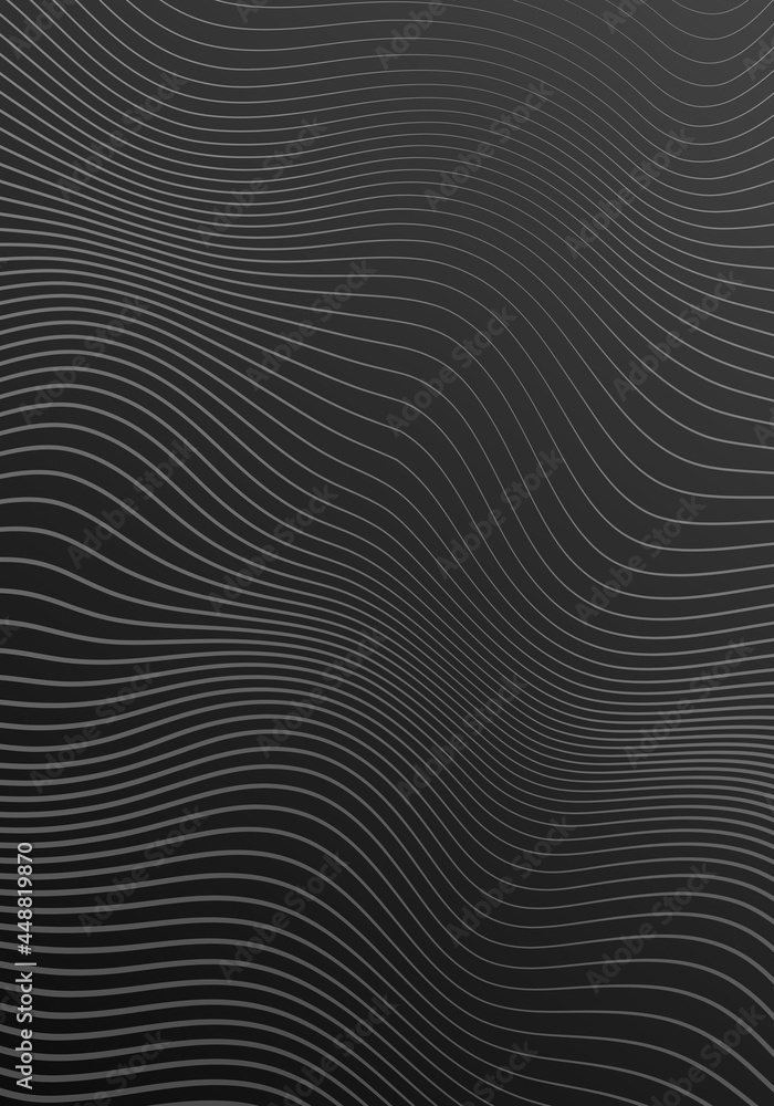 Poster smooth distorted lines black white gradient surface vertical abstract background