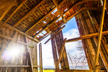 old wooden hut