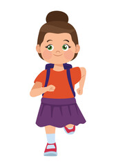 cute little girl running