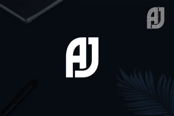 Alphabet letter icon logo AJ, JA in the company or business logo design