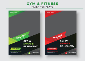 Get fit dont quit gym flyer, Gym Fitness Flyer Template