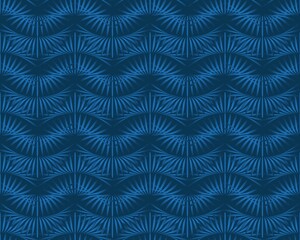 Fototapeta na wymiar abstract wavy stripes. seamless dark blue pattern. print, template, cover.