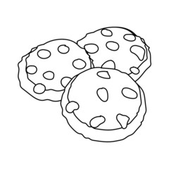 Isolated group of chocolate chips Vector illustration