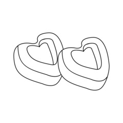 Isolated bakery dessert with sugar Vector illustration