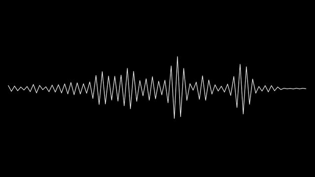Voice Sound Graph, Pulse Of Track Playing, Audio Technology Background