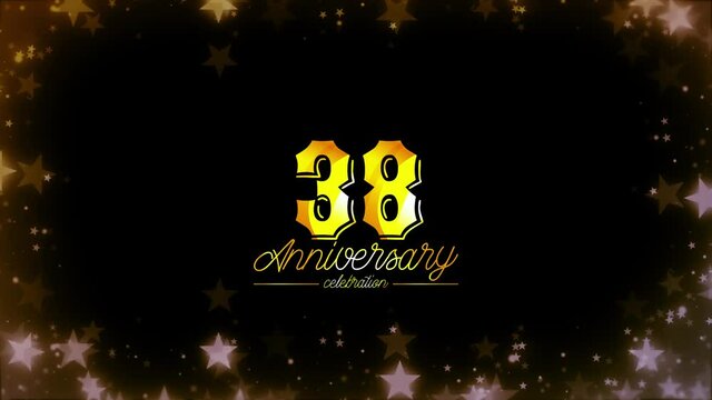 To celebrate an anniversary Day Organized,  38   Years Celebration , effect Color Pure logo HD Videos
