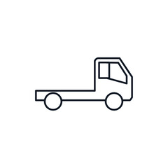 Fototapeta premium Delivery truck thin line icon stock illustration