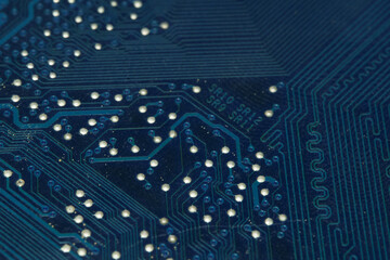 Close up of circuit board technology background