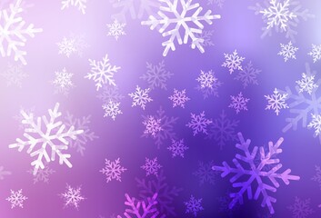 Fototapeta na wymiar Light Purple, Pink vector layout in New Year style.