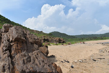 volcanic landscape in island