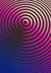 Optical Illusion Warped Stripes 3D Blue Pink Abstract Vertical Background Design Template