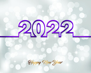 Fototapeta na wymiar 2022 Happy New Year background.