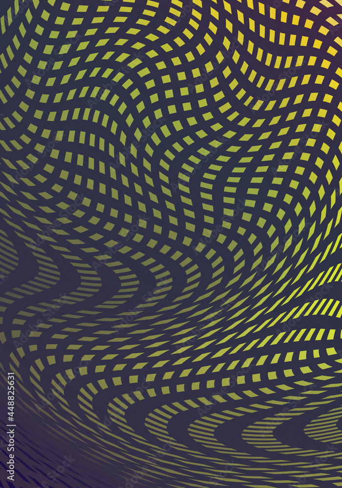 Poster weird distorted structure green 3d abstract vertical background design template