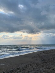 sunset on the beach