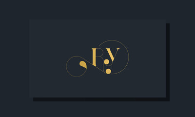 Minimal royal initial letters RY logo - obrazy, fototapety, plakaty