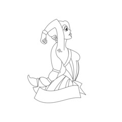 Isolated scorpio female character zodiac sign Vector