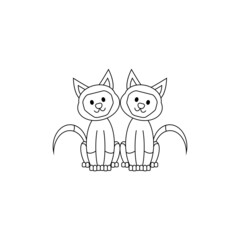 Isolated gemini animal character zodiac sign Vector