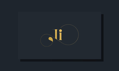 Minimal royal initial letters TI logo