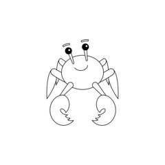 Isolated cancer crab animal character zodiac sign Vector